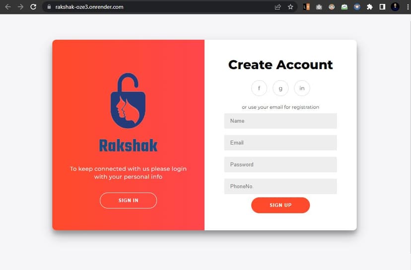 Screenshot of Rakshak